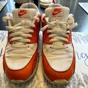 Men’s sized 13 Orange & white Air Max 95’s